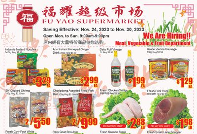 Fu Yao Supermarket Flyer November 24 to 30