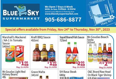 Blue Sky Supermarket (Pickering) Flyer November 24 to 30