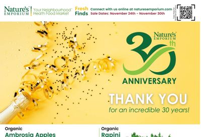Nature's Emporium Weekly Flyer November 24 to 30