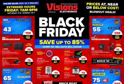 Visions Electronics Black Friday Flyer November 24 to 30, 2023