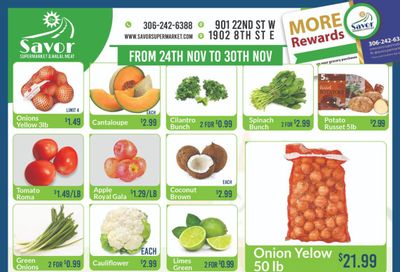 Savor Supermarket Flyer November 24 to 30
