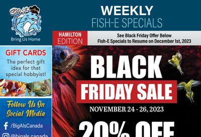 Big Al's (Hamilton) Weekly Specials November 24 to 26