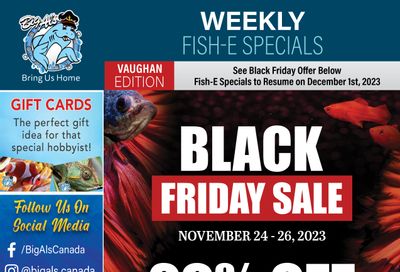 Big Al's (Vaughan) Weekly Specials November 24 to 26