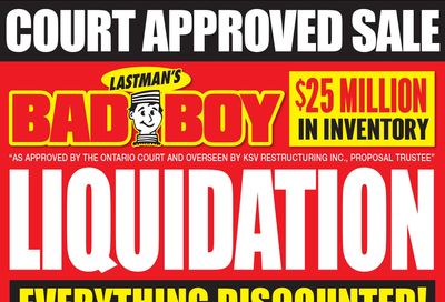 Lastman's Bad Boy Superstore Liquidation Flyer