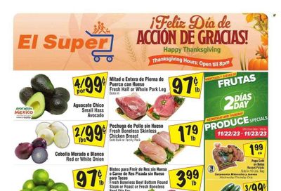 El Super (NV) Weekly Ad Flyer Specials November 22 to November 28, 2023