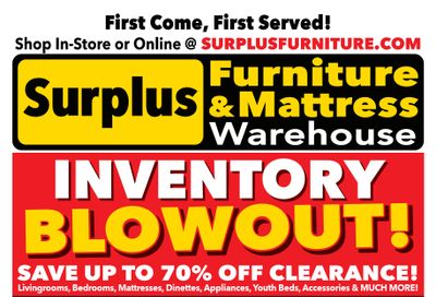 Surplus Furniture & Mattress Warehouse (Winnipeg, Brandon) Flyer November 27 to December 17