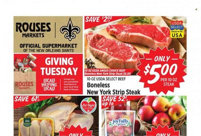 Rouses Markets (MS) Weekly Ad Flyer Specials November 24 to November 29, 2023
