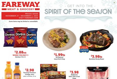 Fareway (IA) Weekly Ad Flyer Specials November 27 to December 2, 2023