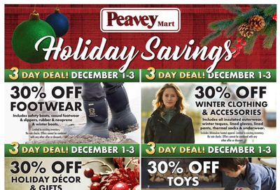 Peavey Mart Flyer December 1 to 7