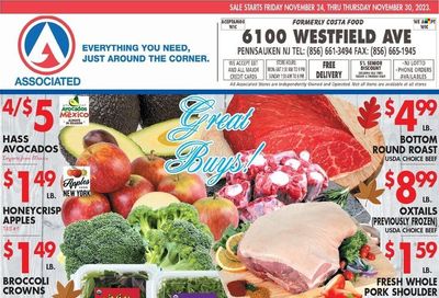 Associated Supermarkets (NY) Weekly Ad Flyer Specials November 24 to November 30, 2023