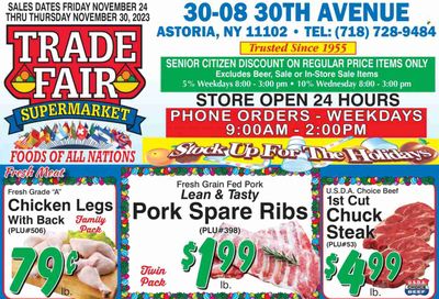 Trade Fair Supermarket (NY) Weekly Ad Flyer Specials November 24 to November 30, 2023