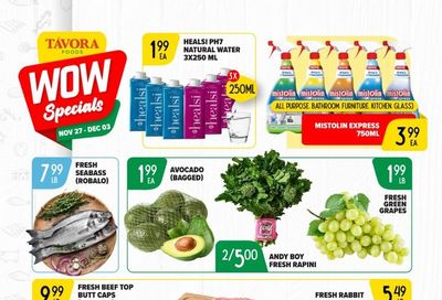 Tavora Foods Flyer November 27 to December 3