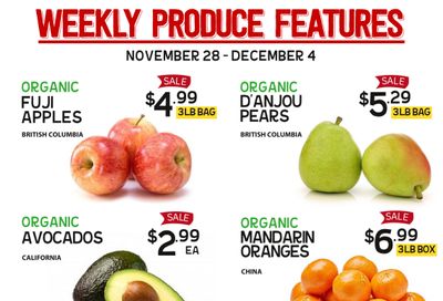 Pomme Natural Market Weekly Produce Flyer November 28 to December 4