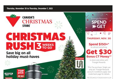 Canadian Tire (ON) Flyer November 30 to December 7
