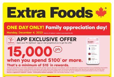 Extra Foods Flyer November 30 to December 6
