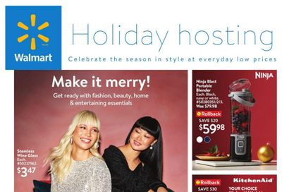 Walmart Holiday Hosting Flyer November 30 to December 27