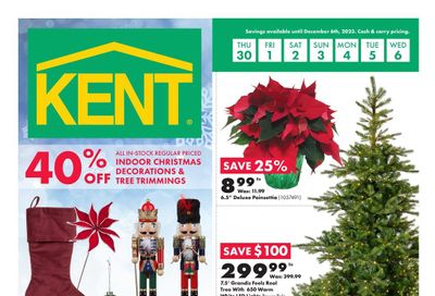 Kent Building Supplies Flyer November 30 to December 6