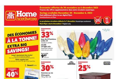 Home Hardware (QC) Flyer November 30 to December 6