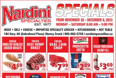 Nardini Specialties Flyer November 30 to December 6