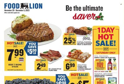 Food Lion (SC) Weekly Ad Flyer Specials November 29 to December 5, 2023