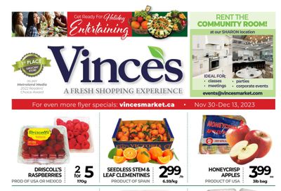Vince's Market Flyer November 30 to December 13