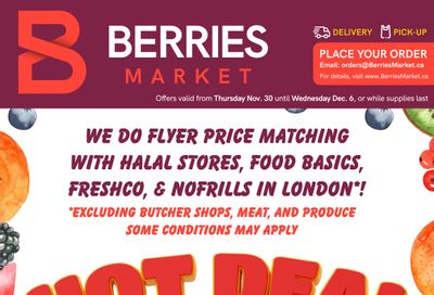 Berries Market Flyer November 30 to December 6