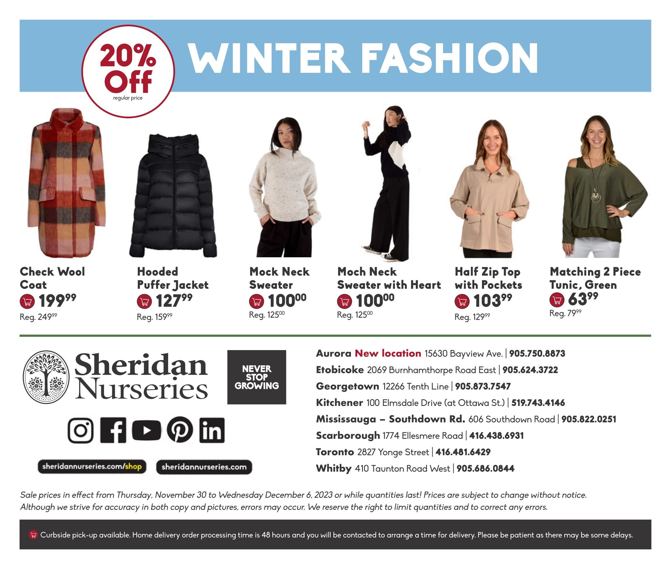Sheridan Nurseries Flyer November 30 to December 6