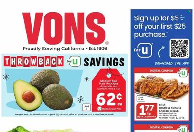 Vons (CA) Weekly Ad Flyer Specials November 29 to December 5, 2023