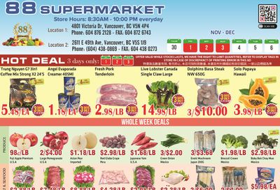 88 Supermarket Flyer November 30 to December 6