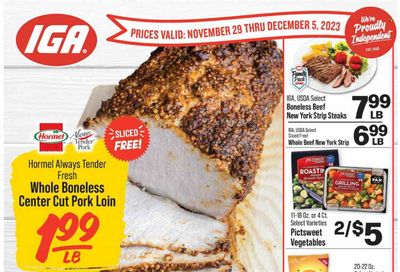 IGA (TN) Weekly Ad Flyer Specials November 29 to December 5, 2023