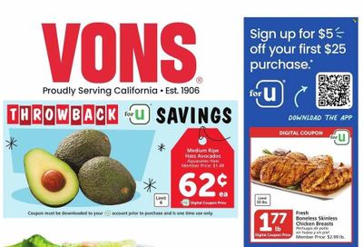 Vons (CA) Weekly Ad Flyer Specials November 29 to December 5, 2023