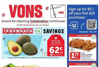 Vons (CA) Weekly Ad Flyer Specials November 29 to December 5, 2023