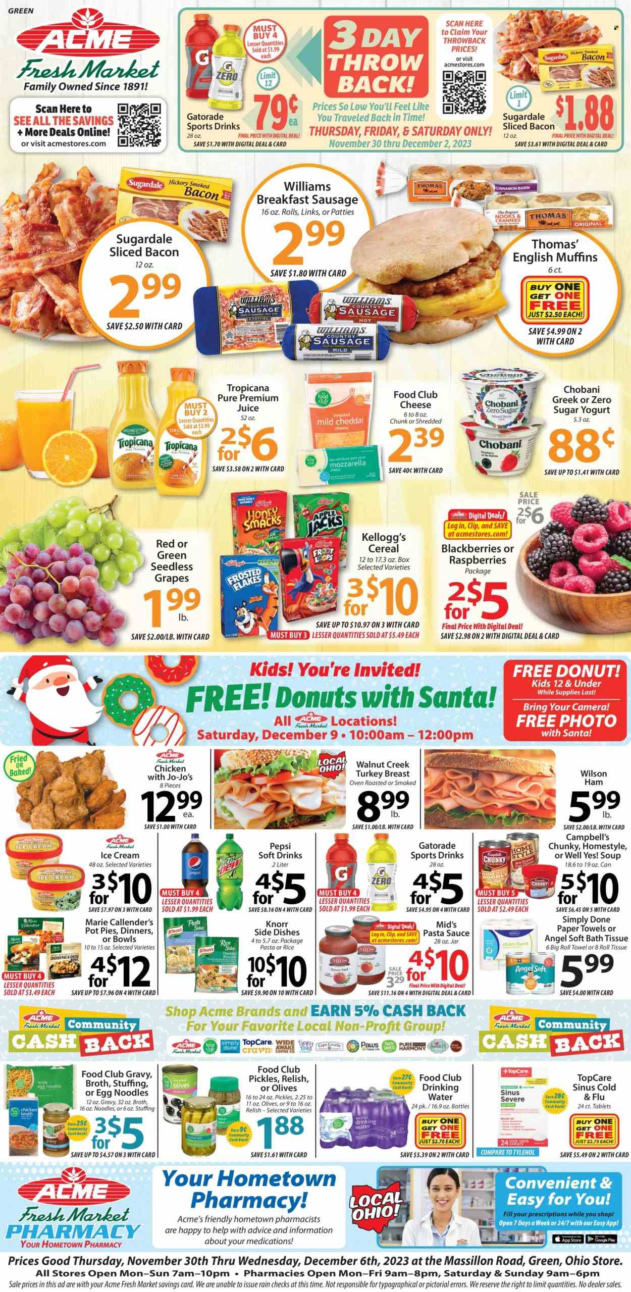 ACME Fresh Market (OH) Weekly Ad Flyer Specials November 30 to December 6, 2023