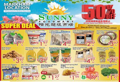 Sunny Foodmart (Markham) Flyer December 1 to 7