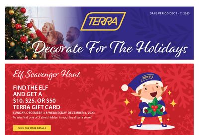 Terra Greenhouses Flyer December 1 to 7