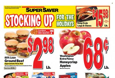 Super Saver Weekly Ad Flyer Specials November 29 to December 5, 2023