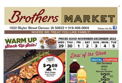 Brothers Market (IA, KS, MO) Weekly Ad Flyer Specials November 29 to December 5, 2023