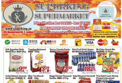 Superking Supermarket (London) Flyer December 1 to 7