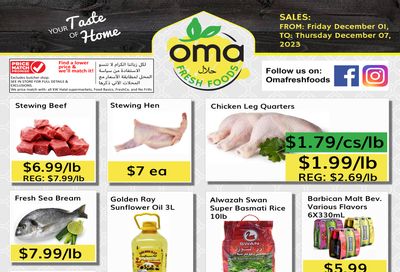 Oma Fresh Foods Flyer December 1 to 7