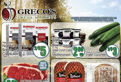 Greco's Fresh Market Flyer December 1 to 14