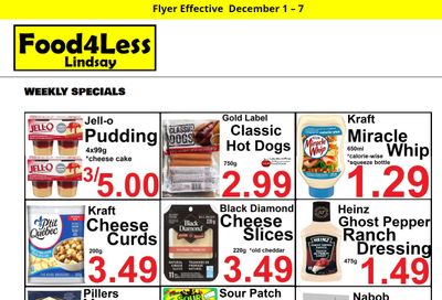 Food 4 Less (Lindsay) Flyer December 1 to 7