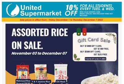 United Supermarket Flyer December 1 to 7