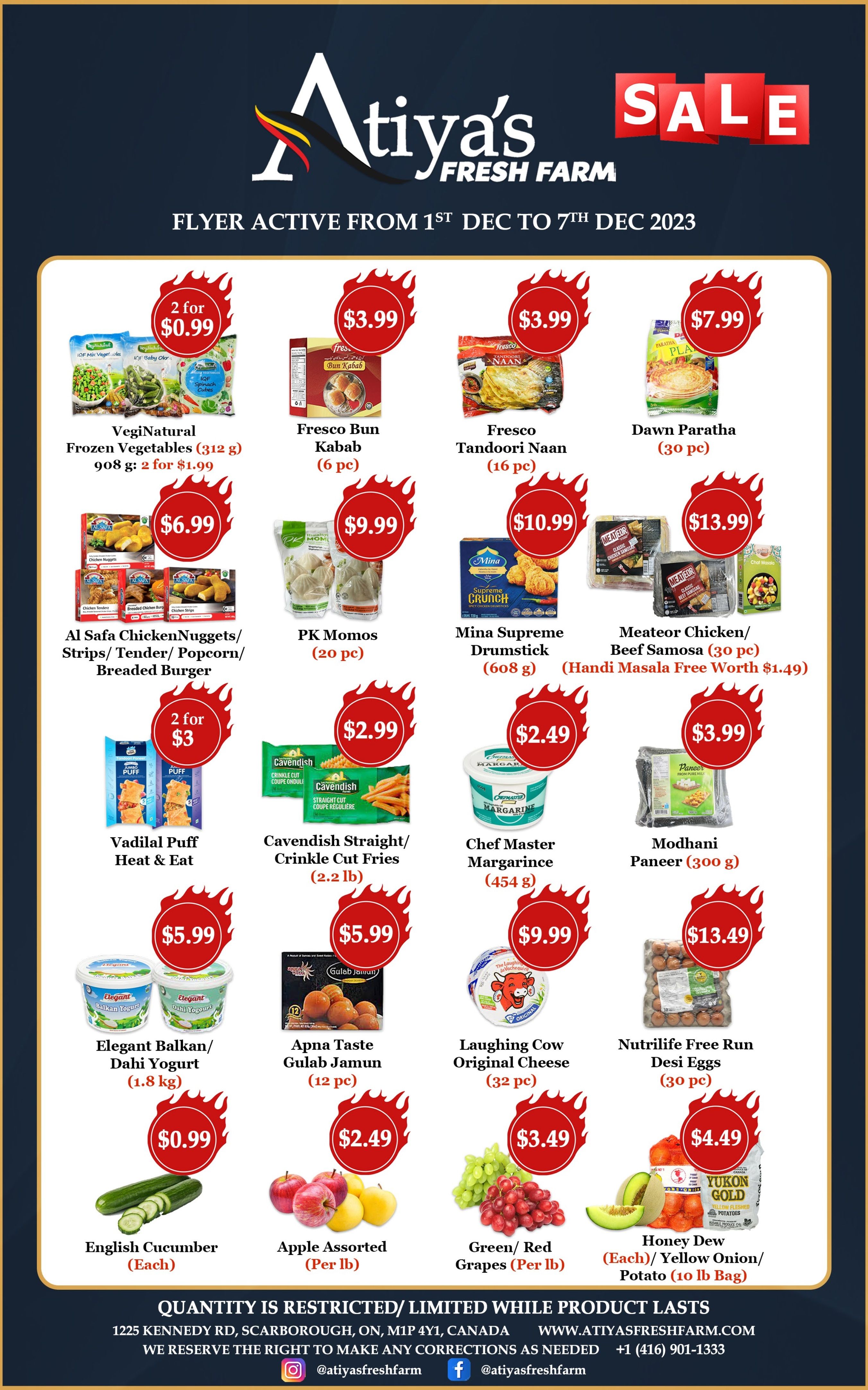 Atiya's Fresh Farm Flyer December 1 to 7
