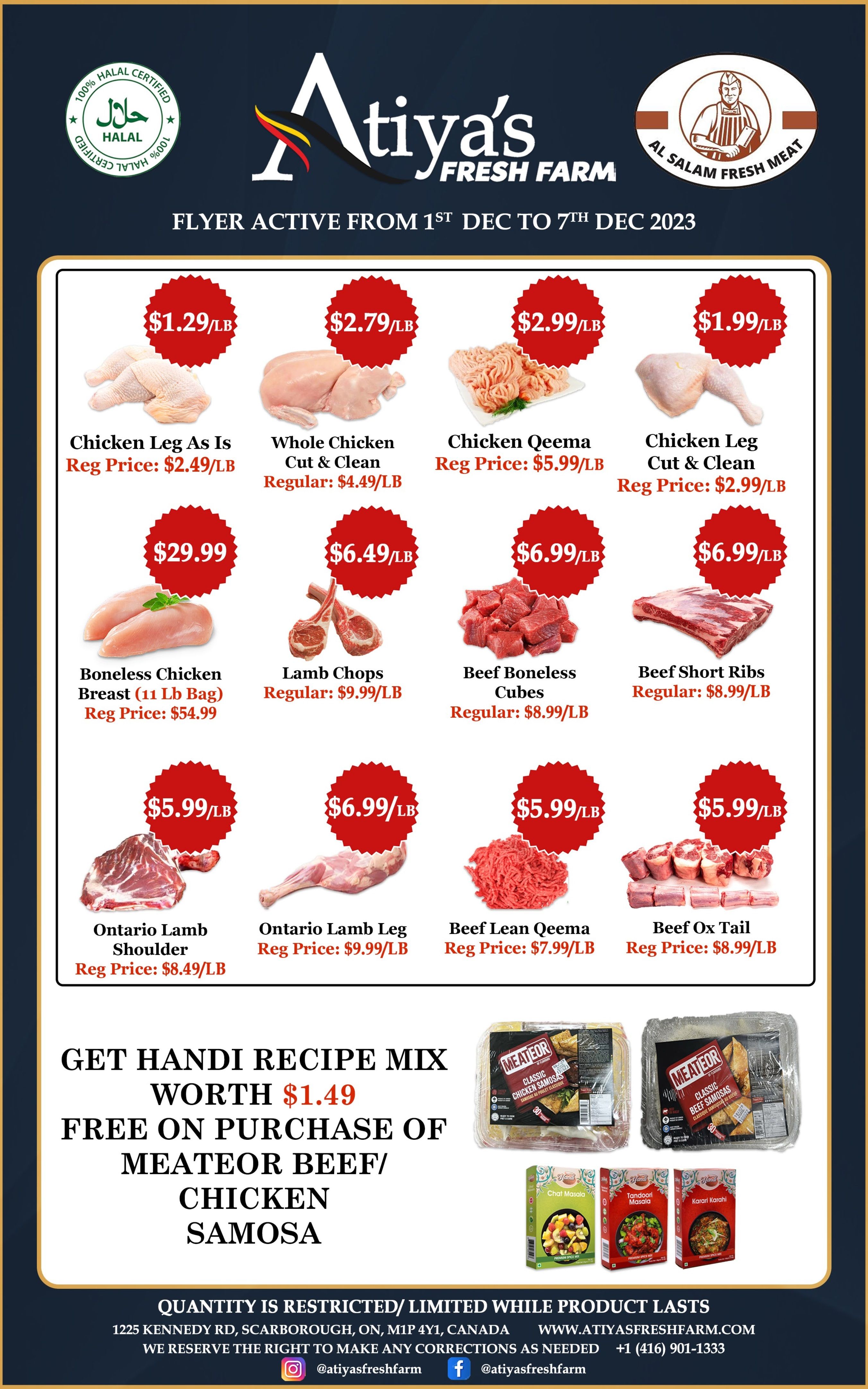 Atiya's Fresh Farm Flyer December 1 to 7