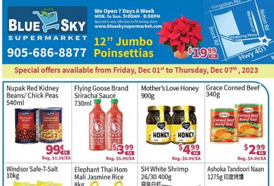 Blue Sky Supermarket (Pickering) Flyer December 1 to 7