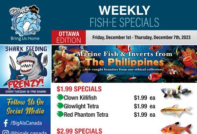 Big Al's (Ottawa East) Weekly Specials December 1 to 7