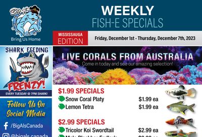 Big Al's (Mississauga) Weekly Specials December 1 to 7