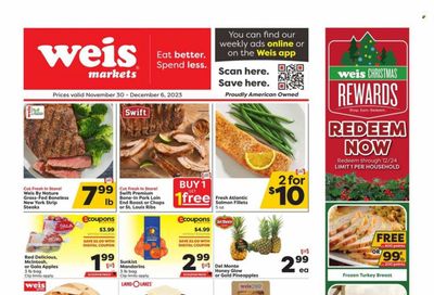 Weis (MD, NY, PA) Weekly Ad Flyer Specials November 30 to December 6, 2023