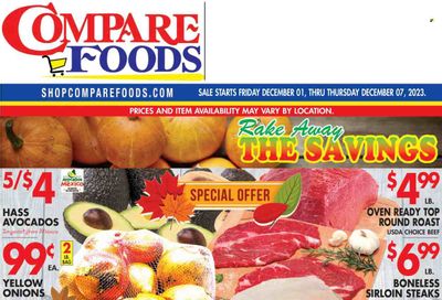 Compare Foods (CT, MD, NC, NJ, NY, RI) Weekly Ad Flyer Specials December 1 to December 7, 2023