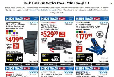 Harbor Freight Weekly Ad Flyer Specials December 3 to January 4, 2024